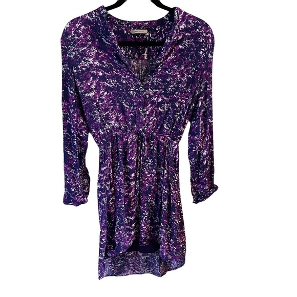 41 hawthorn stitch fix purple  Jacquelyn shirt dress size small pockets elastic - Picture 2 of 10